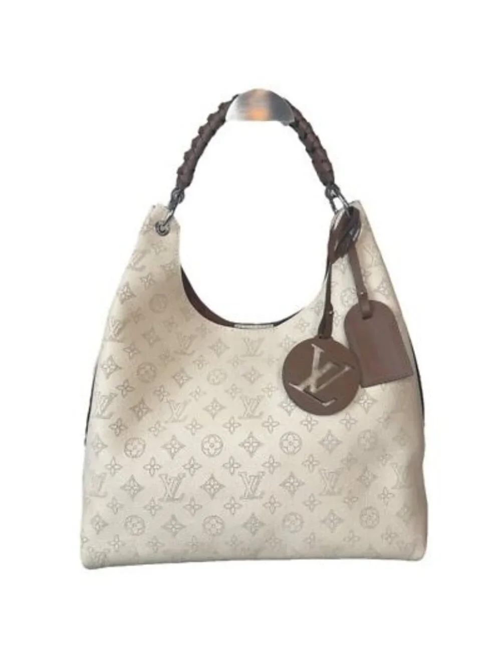 Louis Vuitton Monogram Carmel Hobo Mahina Leather Shoulder Tote Bag - Picture 2 of 10